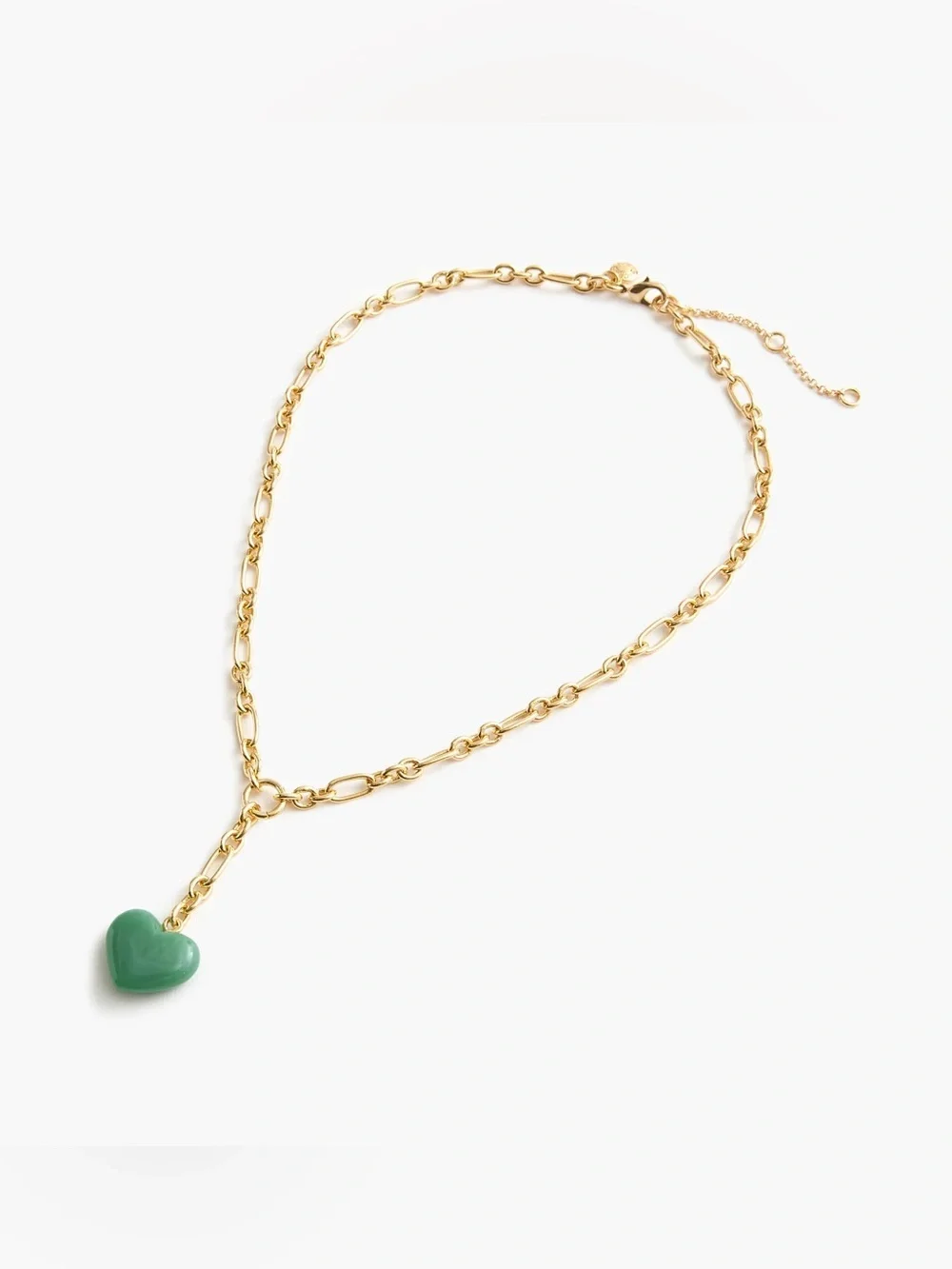 J Crew NWT Earring + Necklace Gold Heart Drop Set - Picture 3 of 12